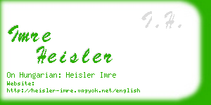 imre heisler business card